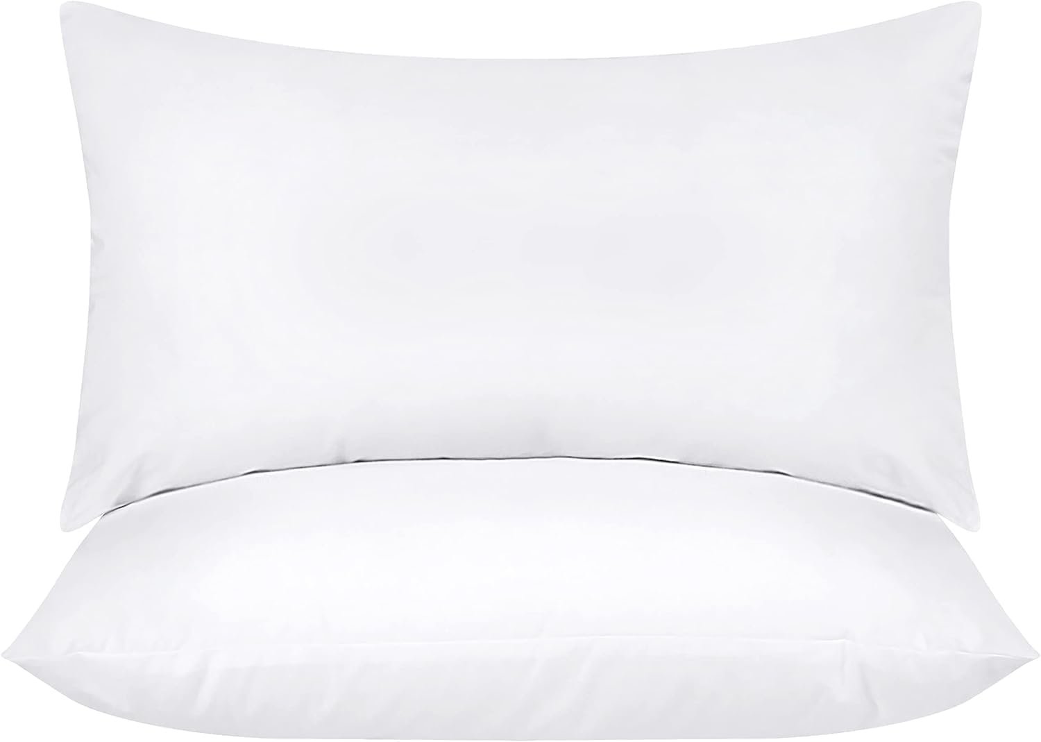 Throw Pillows Insert (Pack of 2, White) - 12 x 20 Inches Bed and Couch Pillows - Indoor Decorative Pillow