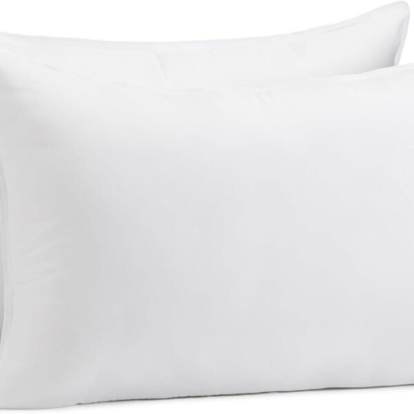 Down Alternative Pillows, Soft Density for Stomach and Back Sleepers, Queen, Pack of 2