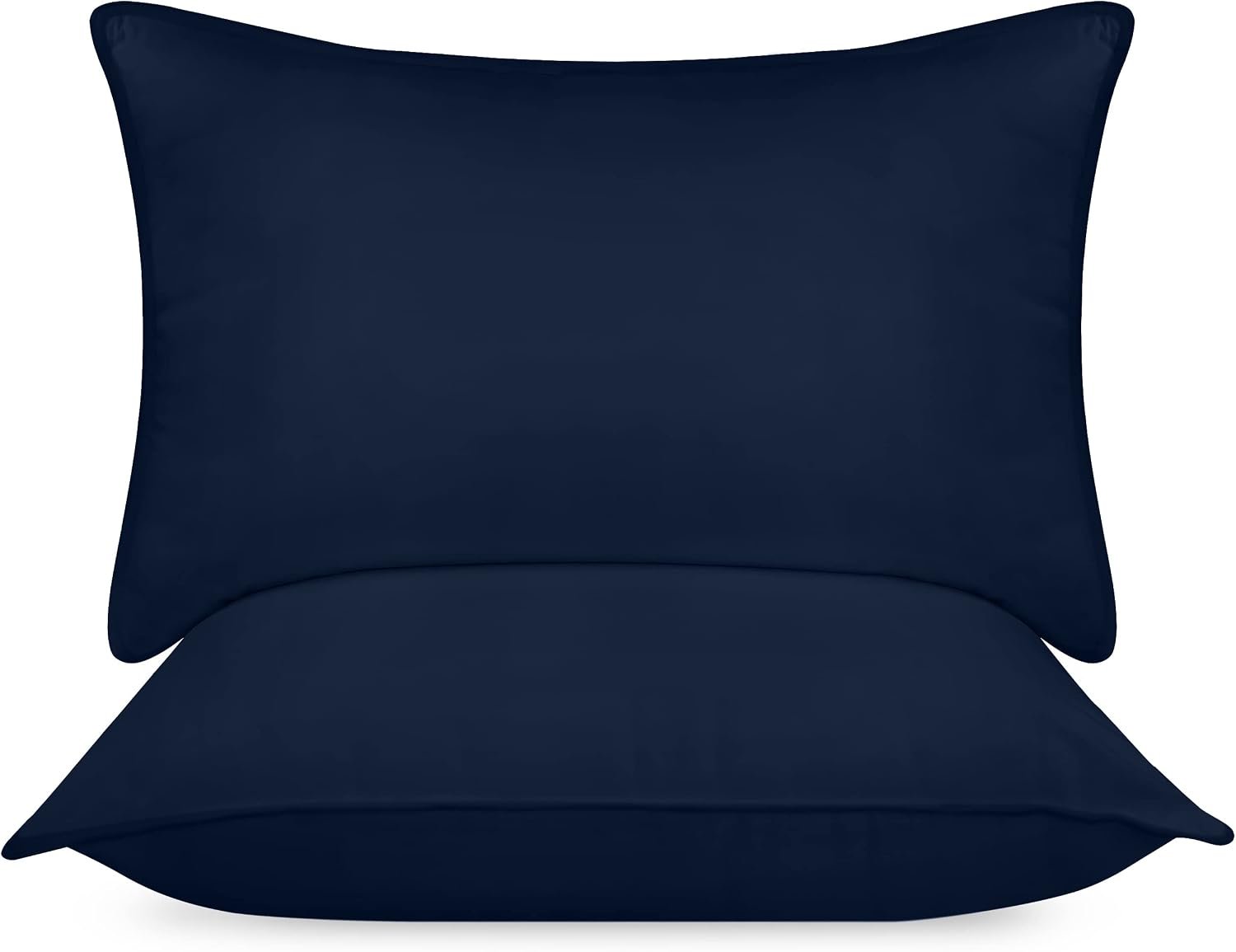 Bed Pillows for Sleeping (Navy), Queen Size, Set of 2, Hotel Pillow, Cooling Pillows for Side, Back or Stomach Sleepers