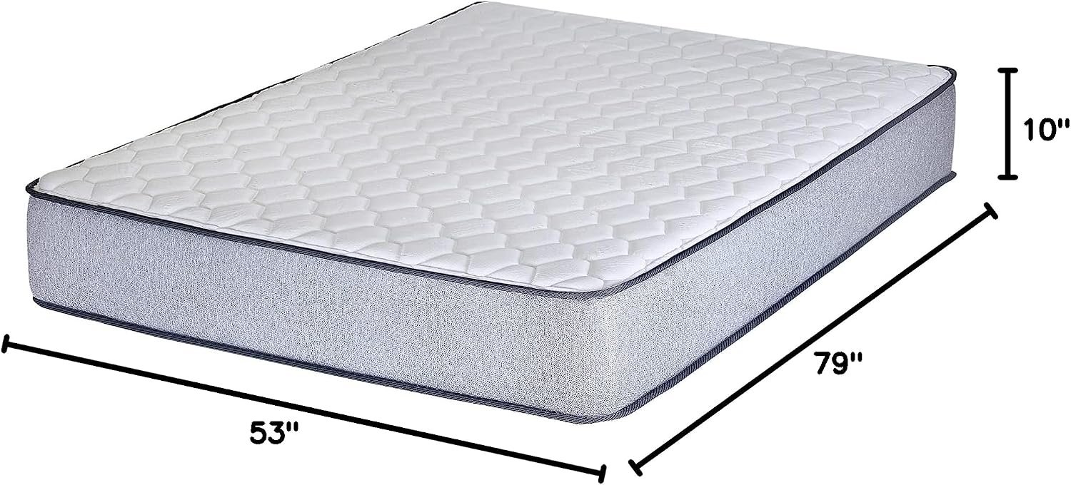 , 10-Inch Medium Firm High Density Foam Mattress, Comfortable Mattress for Cooler Sleep, Supportive & Pressure Relief, Full XL, White - Image 2