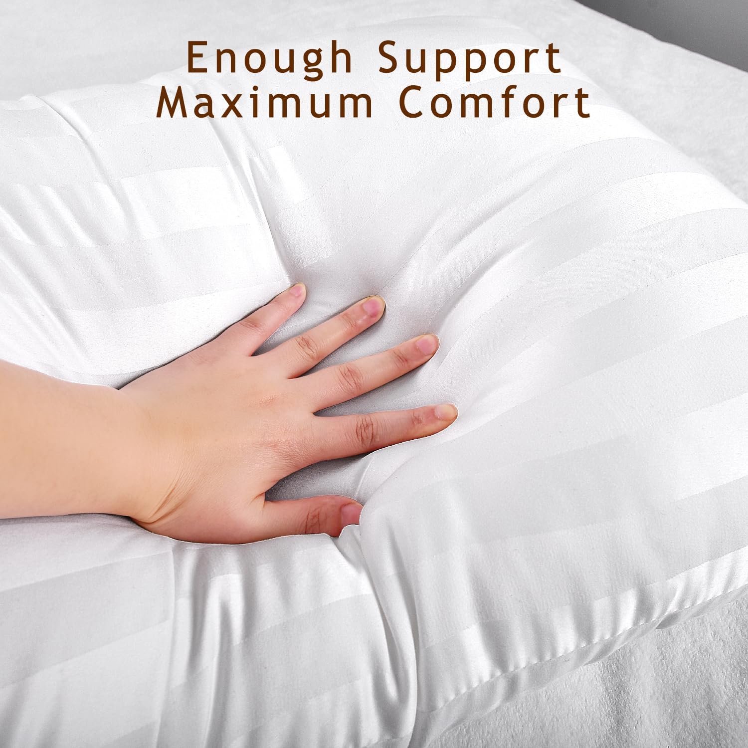 Queen Size Pillows for Side and Back Bed Pillows for Sleeping 2 Pack Sleepers Super Soft Down Alternative Microfiber Filled Pillows 20 x 30 Inches - Image 2