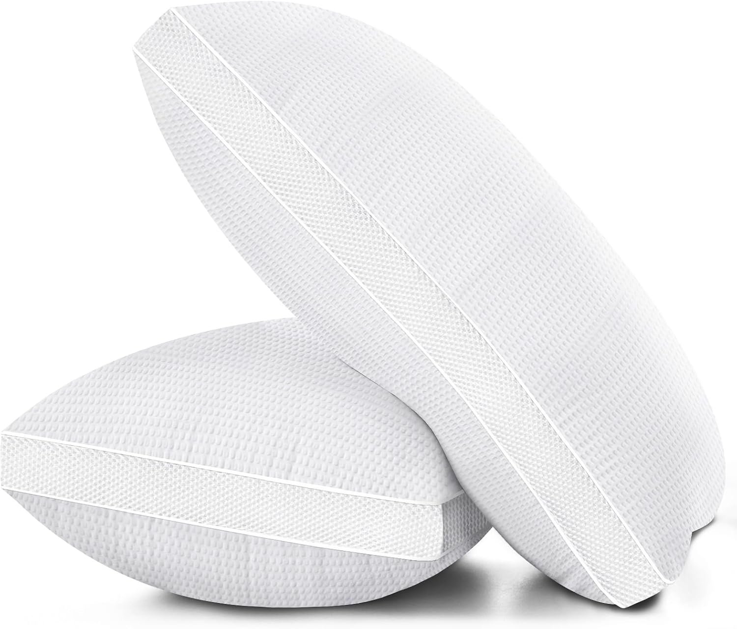 Hotel Bed Pillows Queen Size Set of 2- Medium Soft Down Alternative Pillow with Cooling Side Mesh for Side, Back or Stomach Sleepers