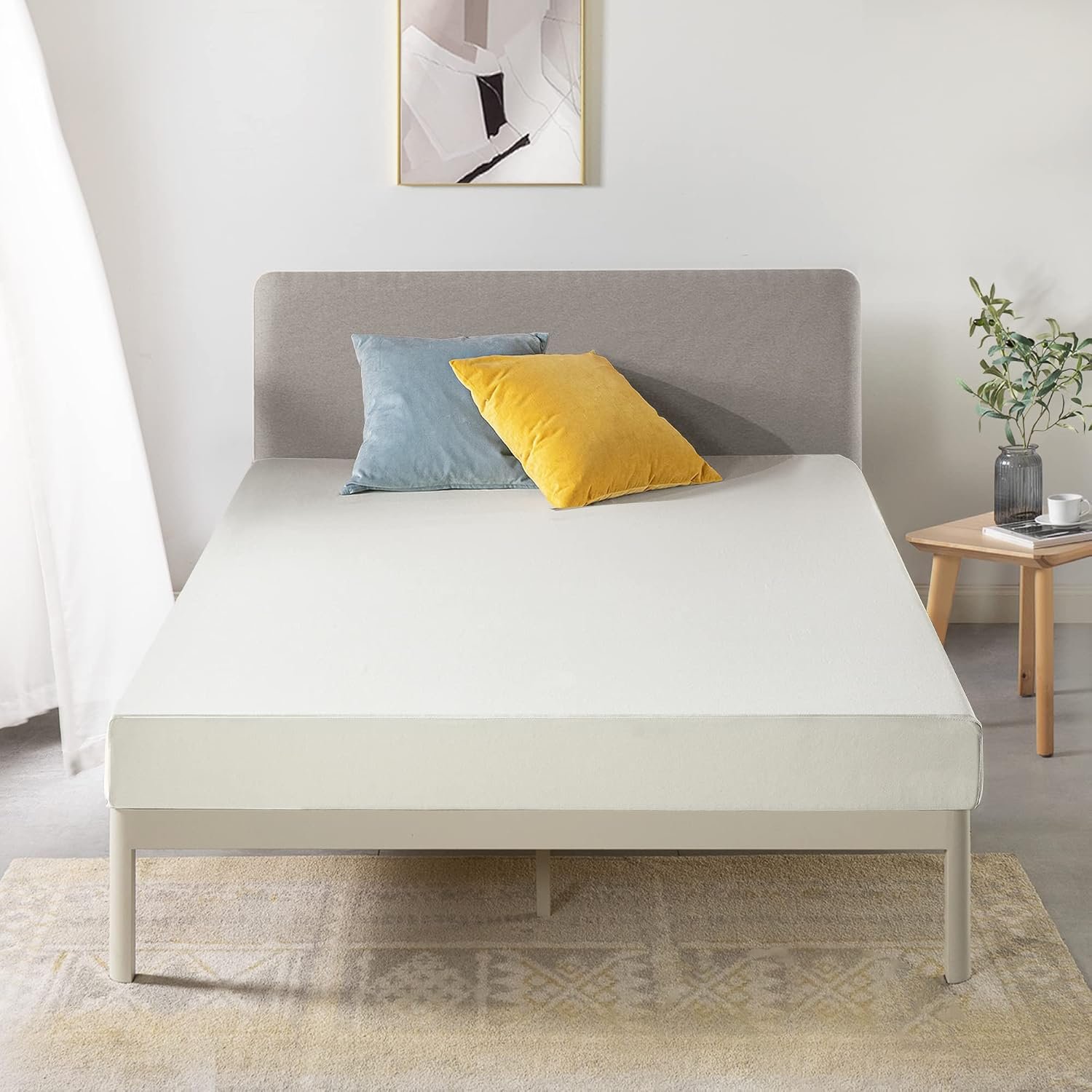 Full Mattress 6 inch Bed-In-A-Box, Green Tea Memory Foam White - Image 2