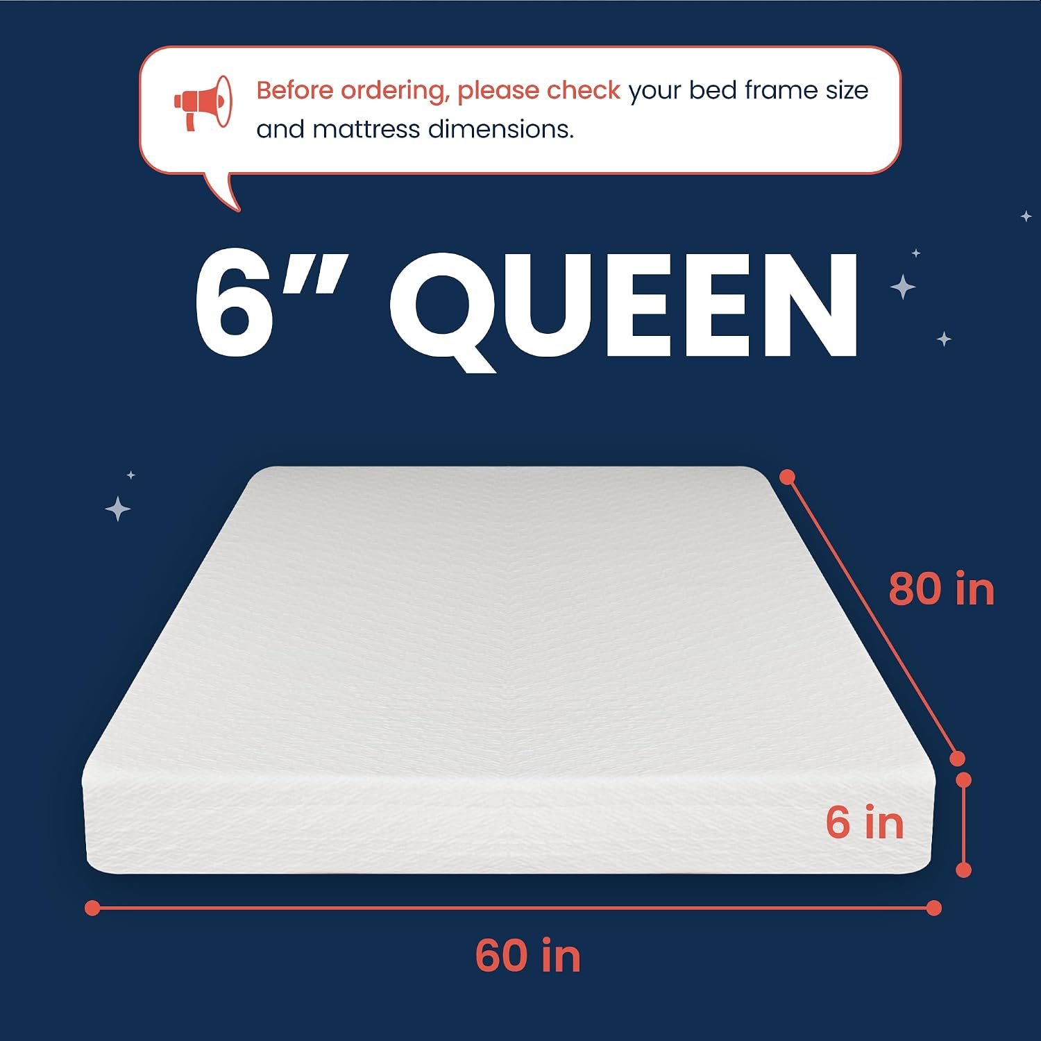 6 Inch Queen Cooling Green Tea Memory Foam Mattress Medium Firm Foam, Pressure Relief & Mattress-in-a-Box Ultimate Comfort Fiberglass Free (Queen, 6 in) - Image 2