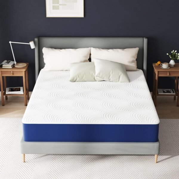 12 Inch Firm Queen Mattress,Queen Size MattressCooling Memory Foam with Washable Zipper Cover, Pressure Relief & Firm Support, Easy Setup