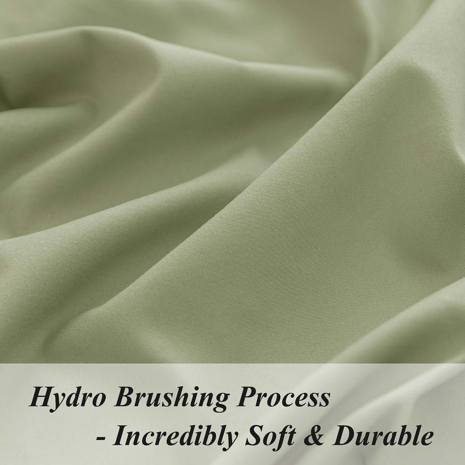 Single fitted sheet - Premium 1800-count ultra-soft and comfortable microfiber, wrinkle-resistant, fade-resistant, shrink-resistant, deep pocket single fitted sheet (sage) - Image 2