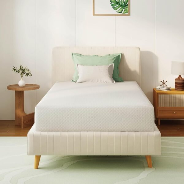 Twin XL Mattress 10 Inch Green Tea Memory Foam Mattress for Cool Sleep & Pressure Relief, Fiberglass Free, Bed in a Box, Removable Washable Cover,