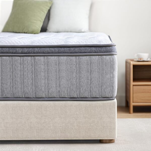 Twin Mattress, 10 Inch Gel Memory Foam Zoned Hybrid Mattress with Ice Silk, Reinforced Edge Individually Pocket Springs, Zero Motion, Medium Firm, in a Box, SG Made,